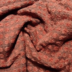 پارچه مبلی شانل برجسته هنزا توپی نارنجی 1813