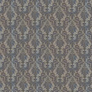 پارچه مبلی شانل سه گل جسیکا کرم آبی0109