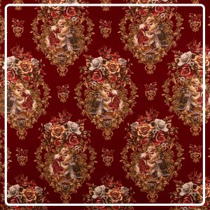 پارچه مبلی شانلی سه گل هافمن زرشکی 04